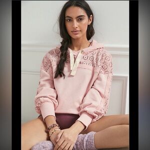 Daily Practice by Anthropologie Robyn Crochet Hoodie, size S